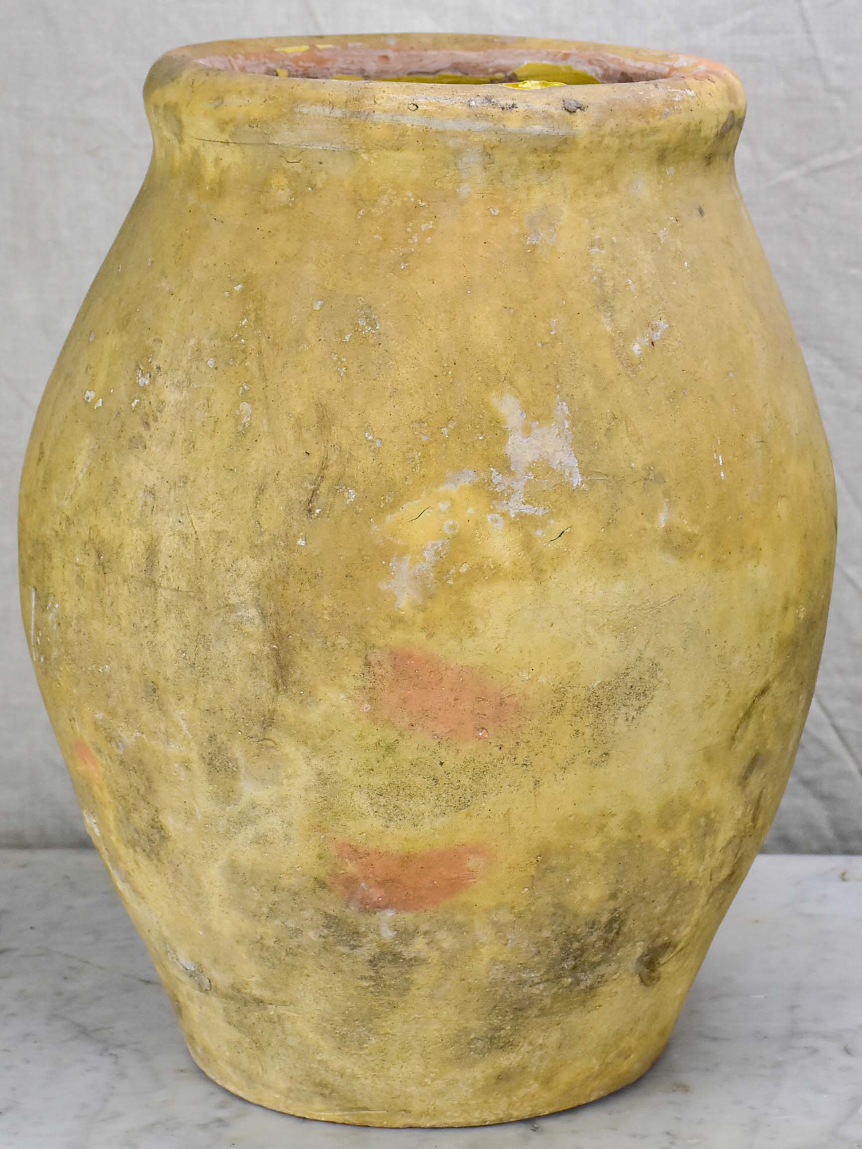 Petite 19th Century French olive jar from Biot