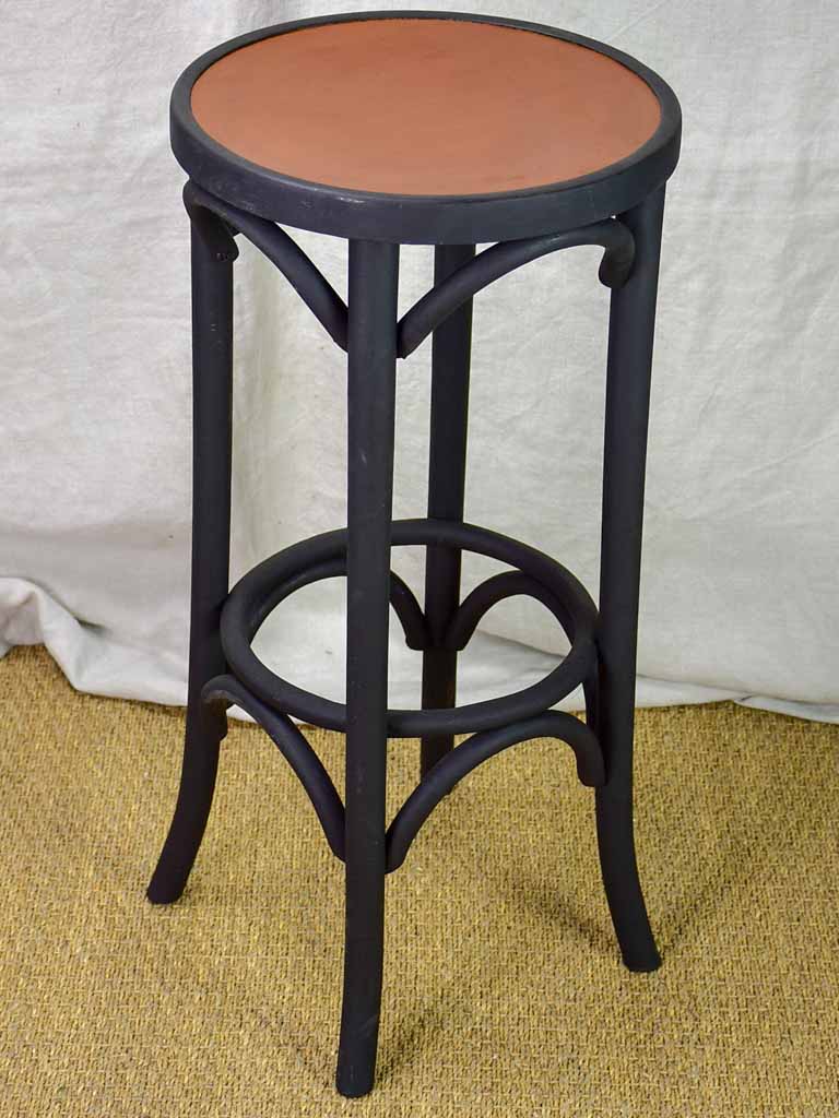 Pair of bentwood Baumann / Thonet barstools - black and brown