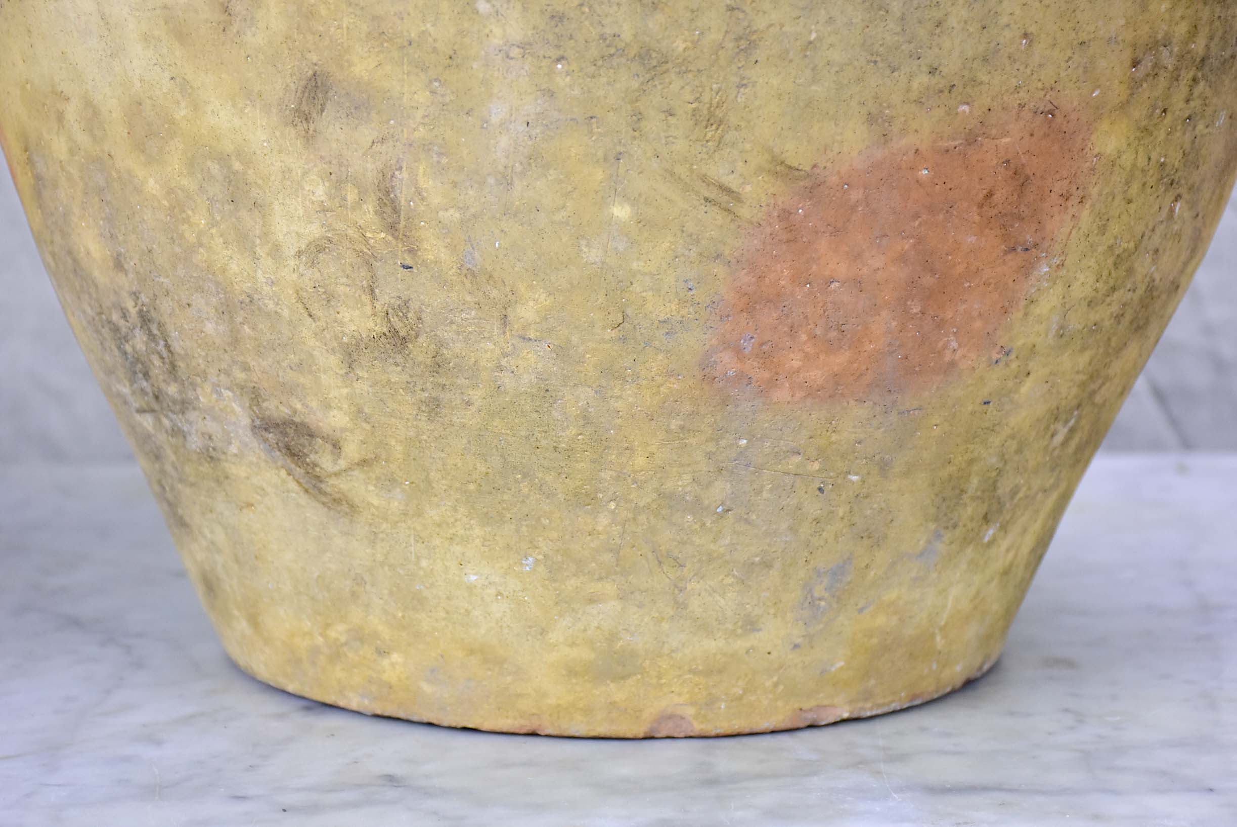Petite 19th Century French olive jar from Biot