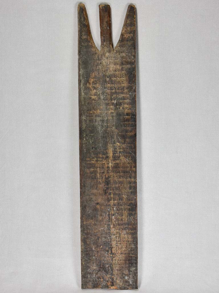 Long antique French cutting board from a boulangerie 40¼"