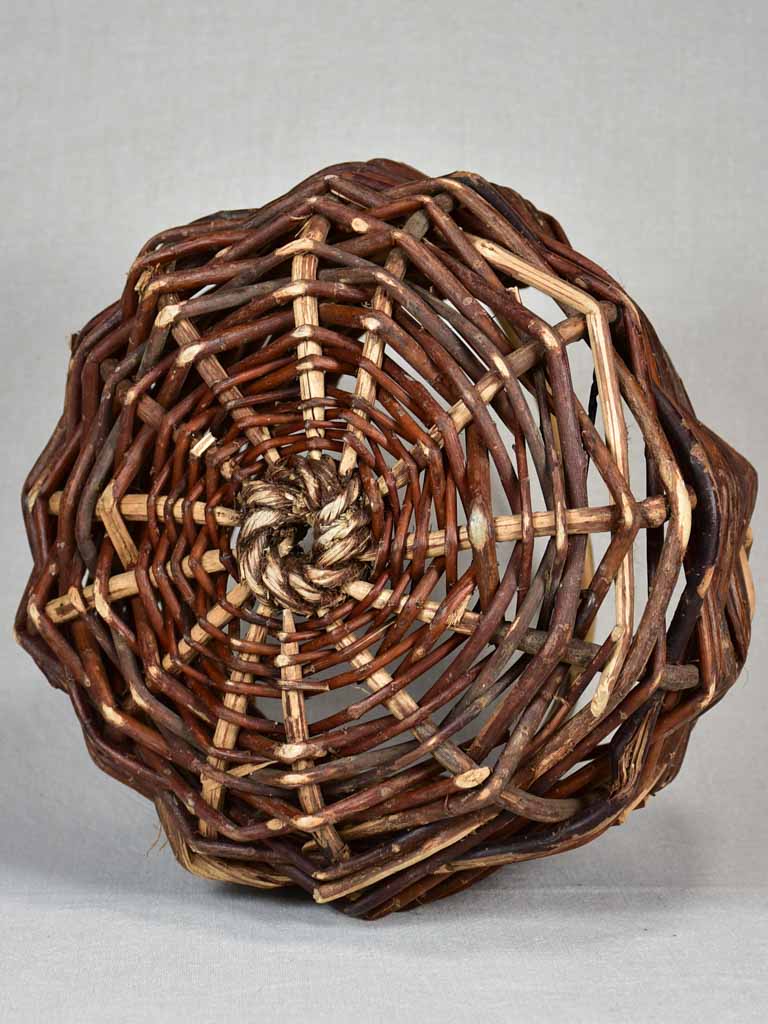 Rustic woven apple harvest basket