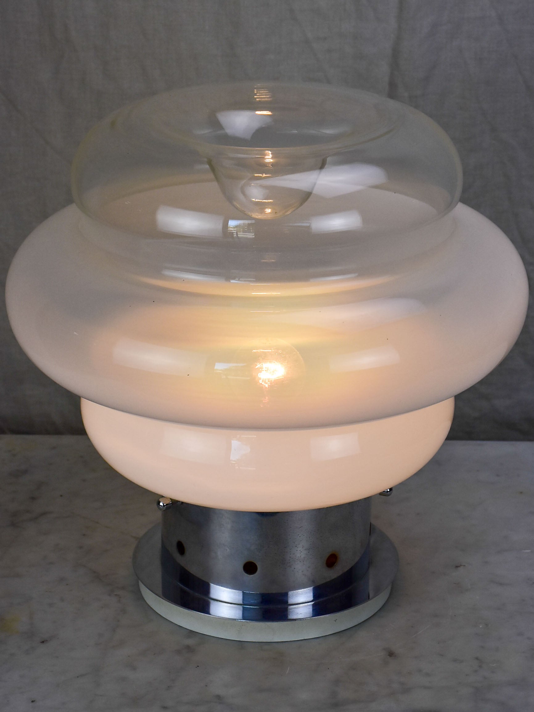 Original Italian Mazzega lamp with Murano glass - Carlo Nason