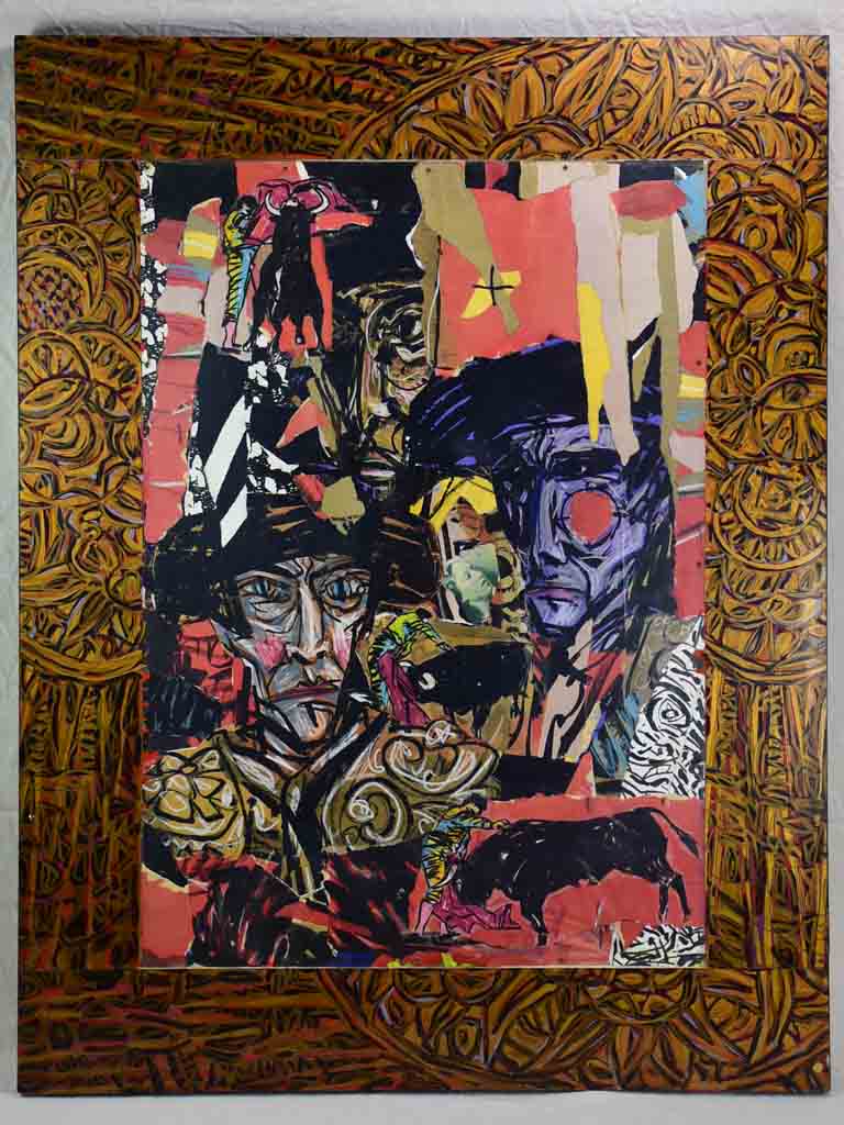 Modern collage portrait - Michel Calandre (1944 - ) 39½" x 51½"