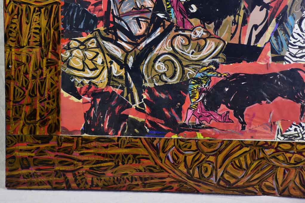 Modern collage portrait - Michel Calandre (1944 - ) 39½" x 51½"