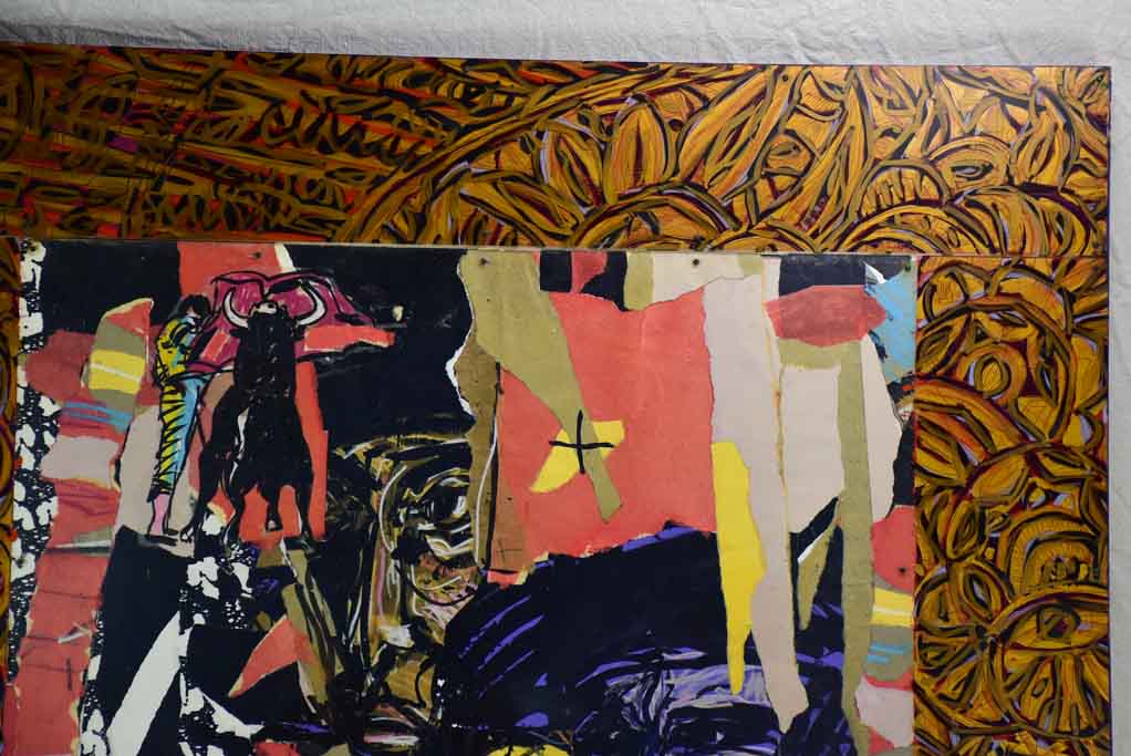 Modern collage portrait - Michel Calandre (1944 - ) 39½" x 51½"