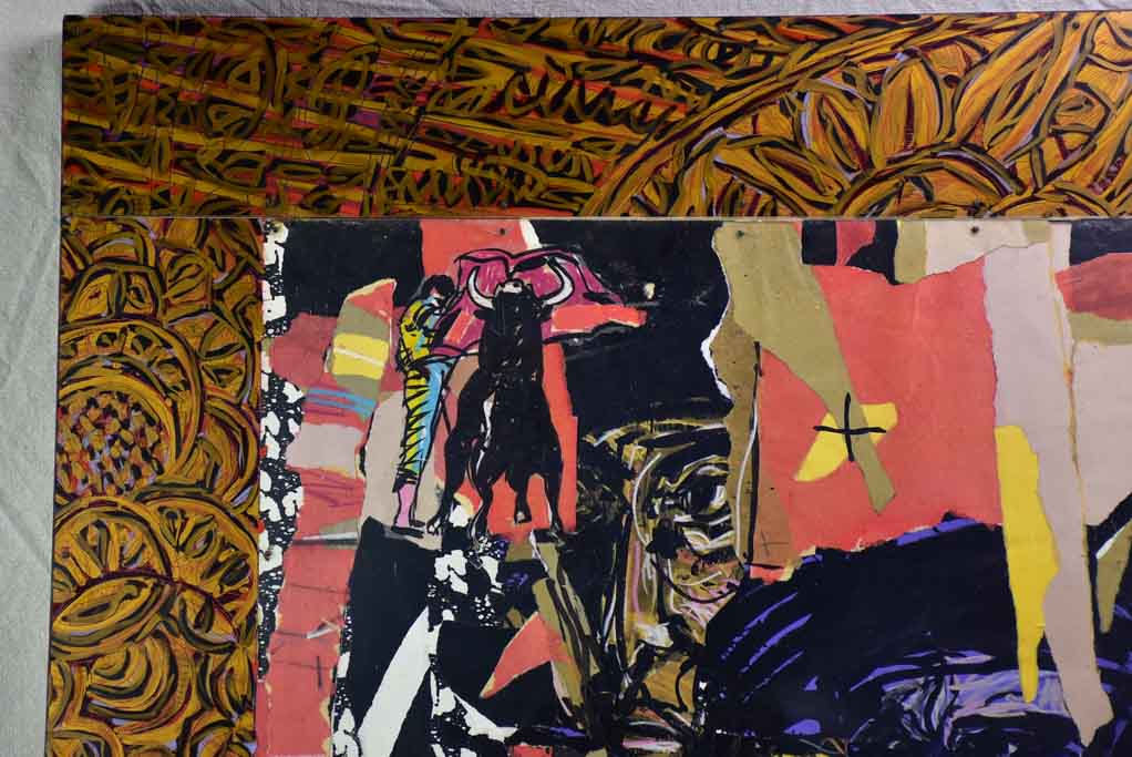 Modern collage portrait - Michel Calandre (1944 - ) 39½" x 51½"