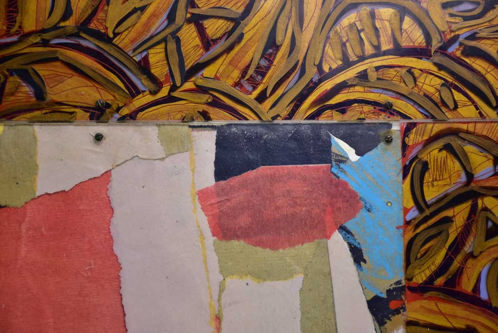 Modern collage portrait - Michel Calandre (1944 - ) 39½" x 51½"
