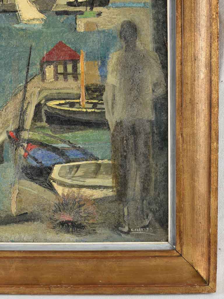 Harbour painting C. Chartier (1894-1957) - 33" x 27¼"