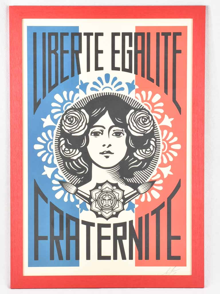 Liberté, égalité, fraternité poster (Frank Shepard Fairey) 39½ x 27¼"