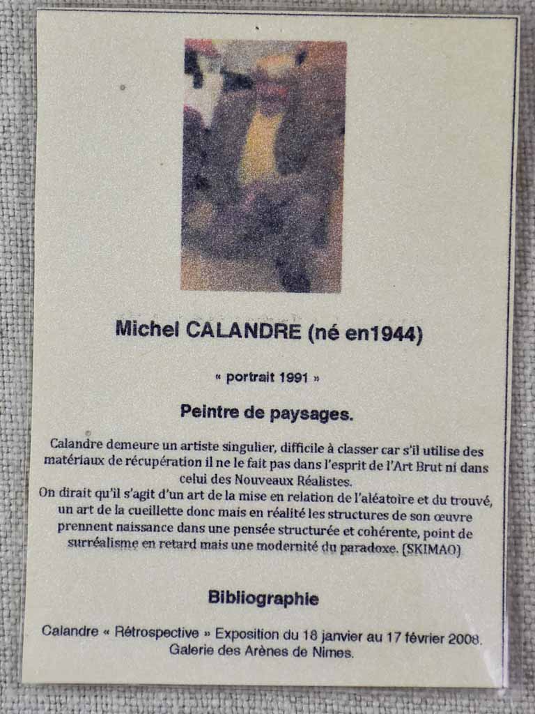 Modern collage portrait - Michel Calandre (1944 - ) 39½" x 51½"