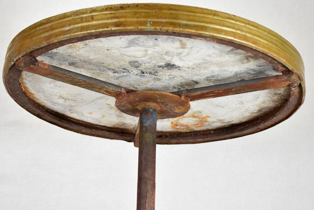 Early 20th century French bistro table with marble top