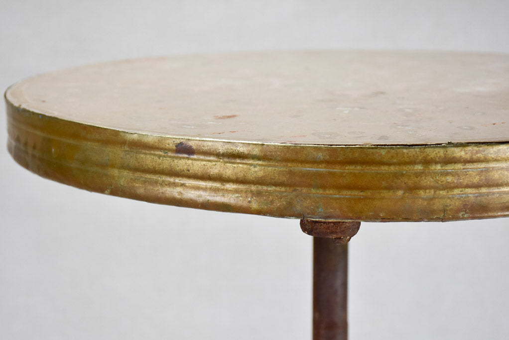 Early 20th century French bistro table with marble top