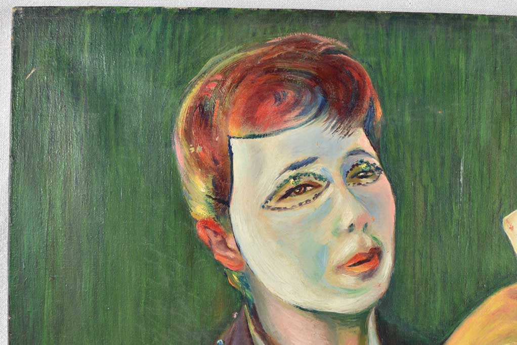 1960s portrait of a clown, Mahé 26 x 21¼""