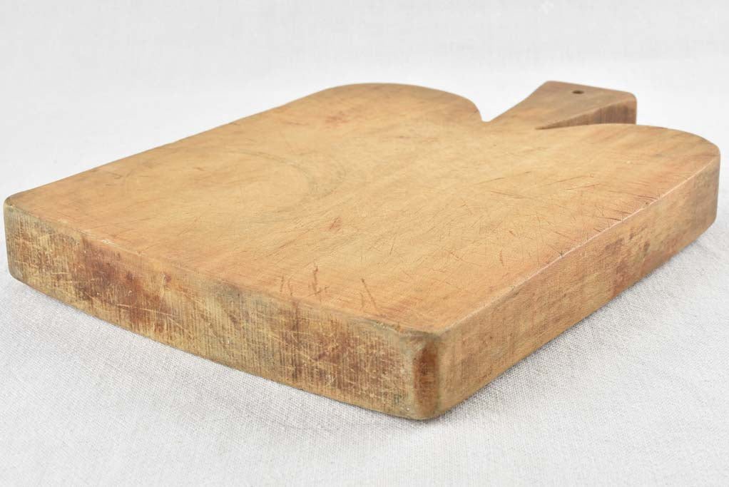 Large Antique French cutting board - with round shoulders 15¼" x 10¾"