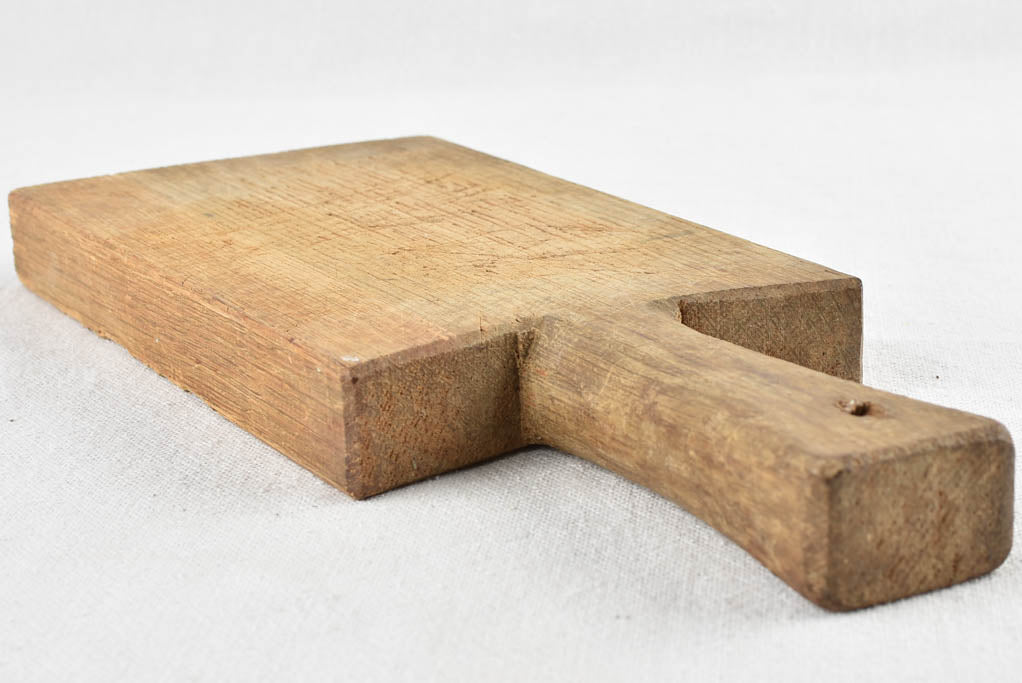 Antique French cutting board with peaked shoulders - 13" x 5½"