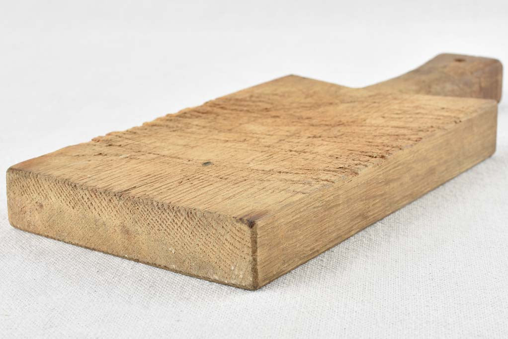 Antique French cutting board with peaked shoulders - 13" x 5½"