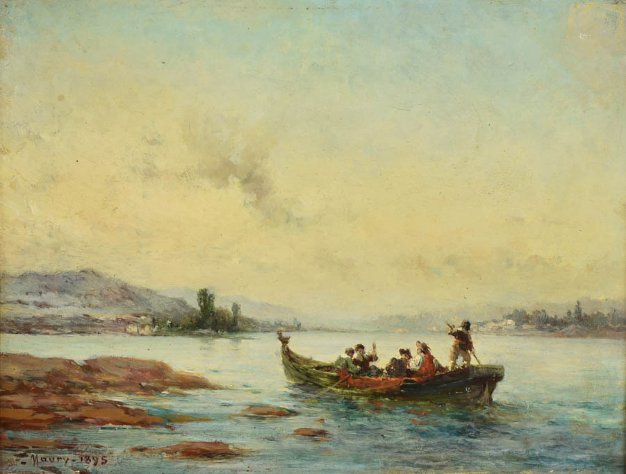 Seascape 1895 François Maury (1861-1933) - 20¾" x 24"