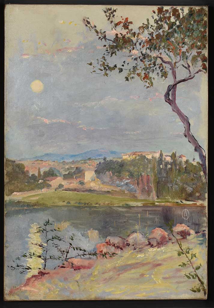 Antique village landscape Alfred Ost (1884 - 1945) - 32¼" x 25½"