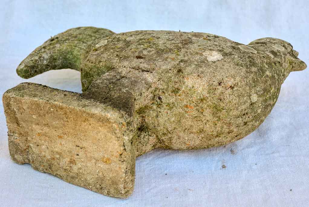 Early 20th century stone garden sculpture of a hen