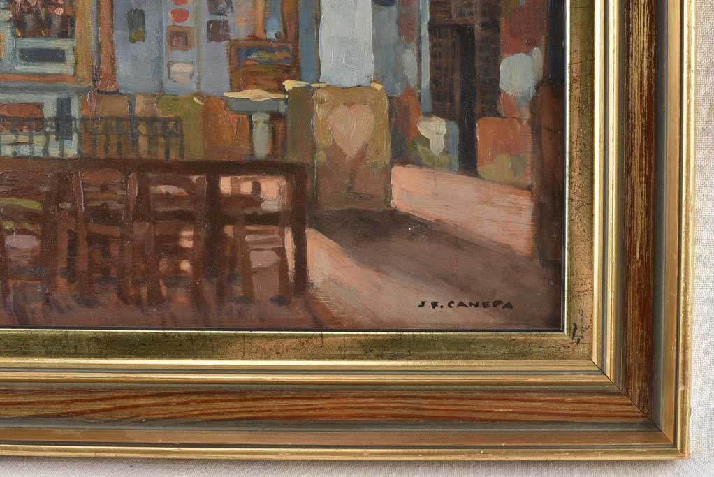 Aged Canvassed Saint Chapel Depiction