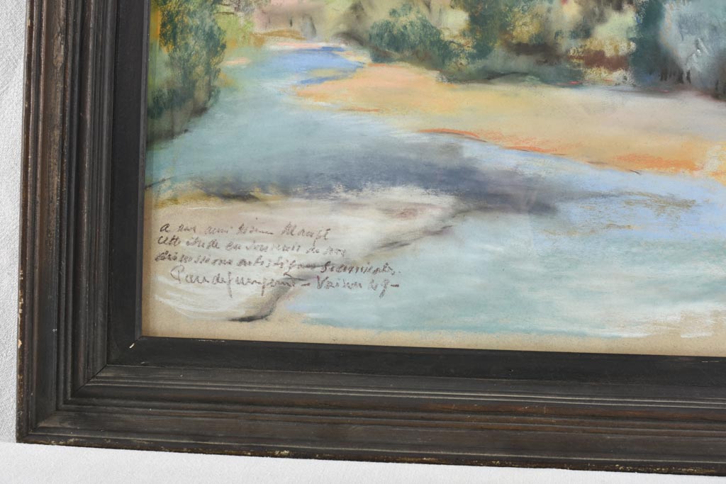 Colorful river and mountain pastel