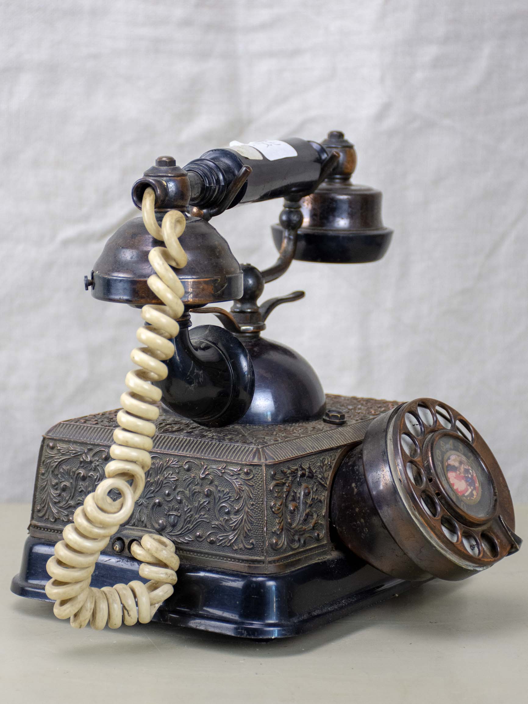 Antique Bakelite rotary telephone