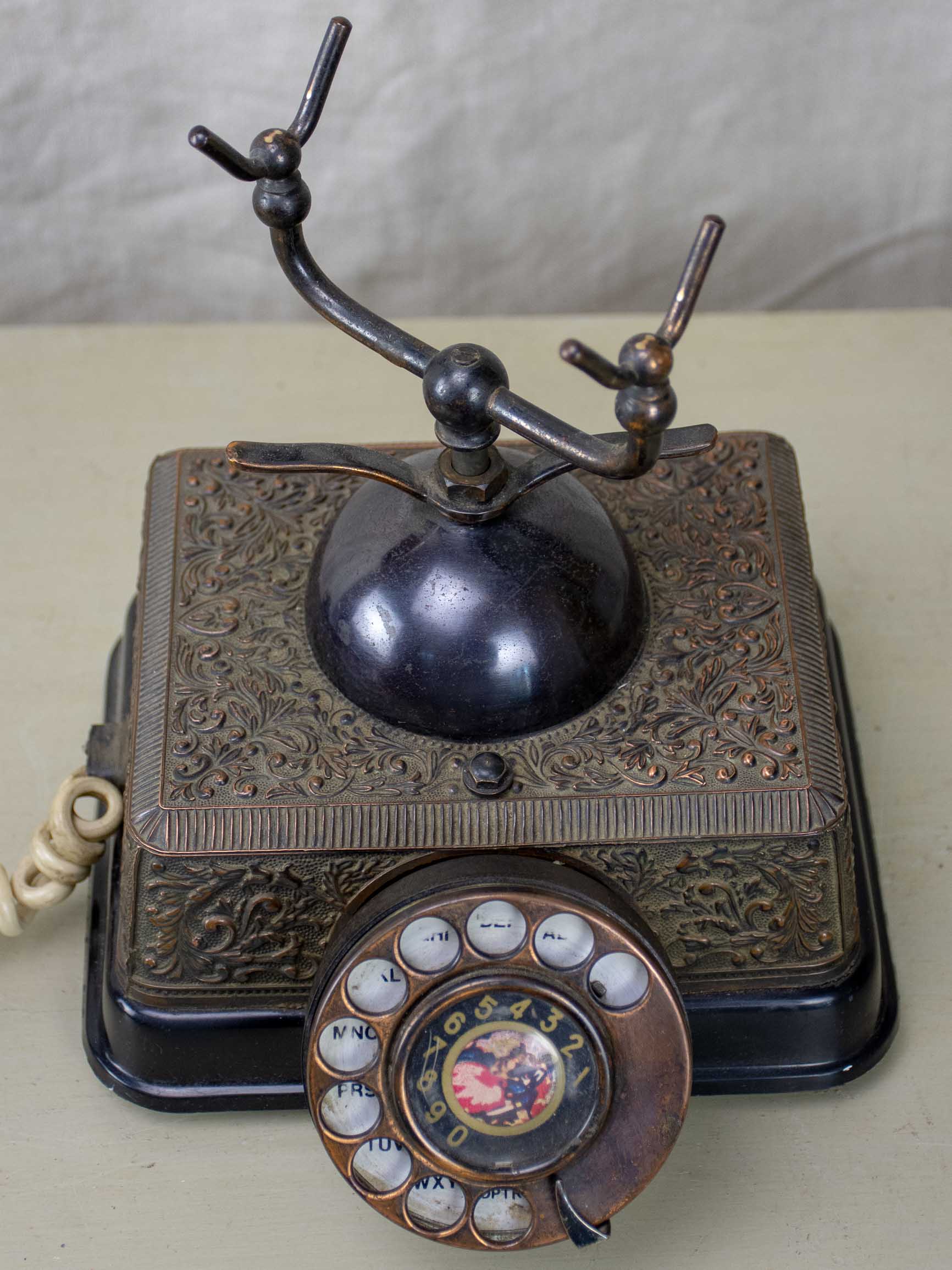 Antique Bakelite rotary telephone
