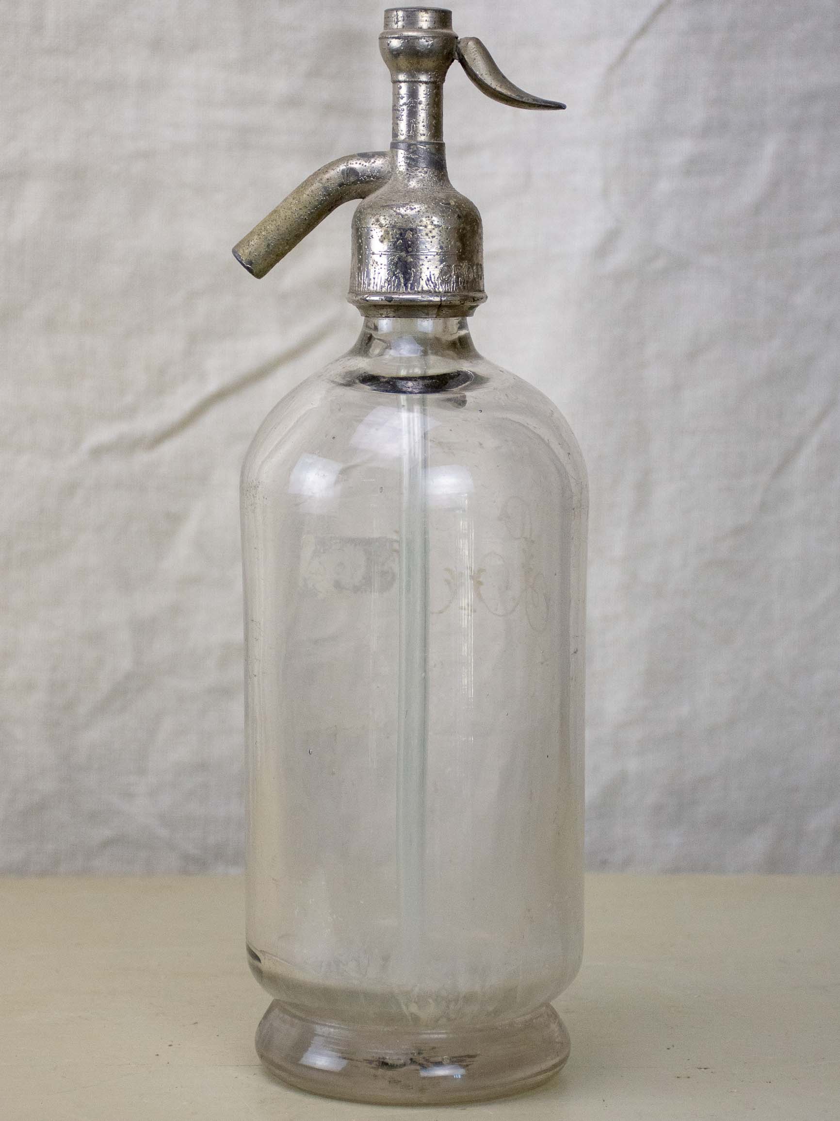 Antique French Seltzer bottle - clear