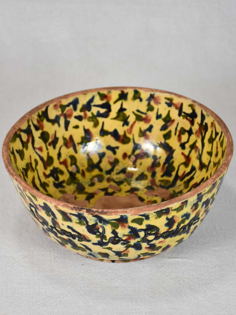 Rustic French bowl from Gréoux-les-Bains 9"