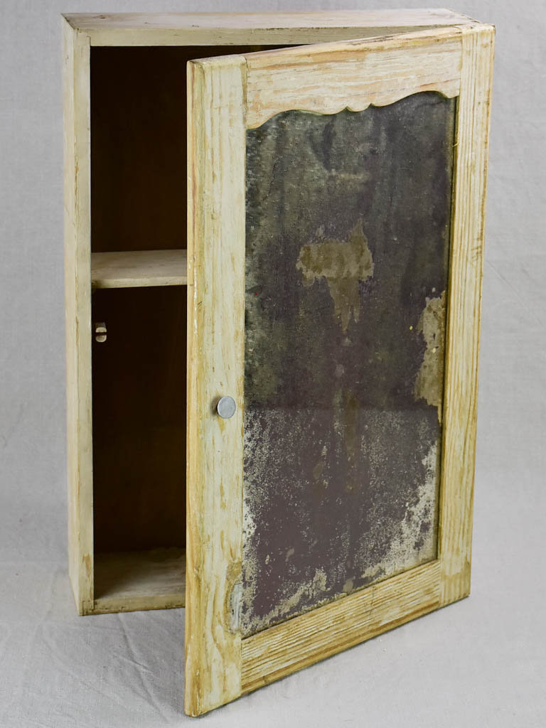 Vintage French pine medicine cabinet