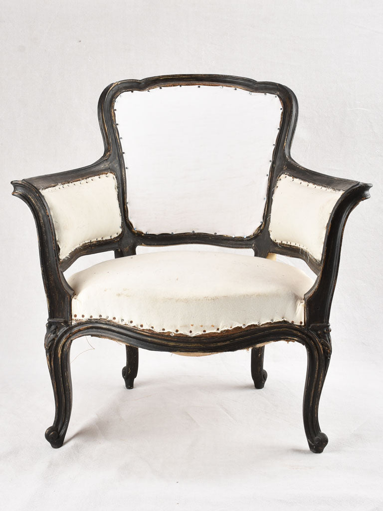 Pair of rustic Italian Louis XV style armchairs