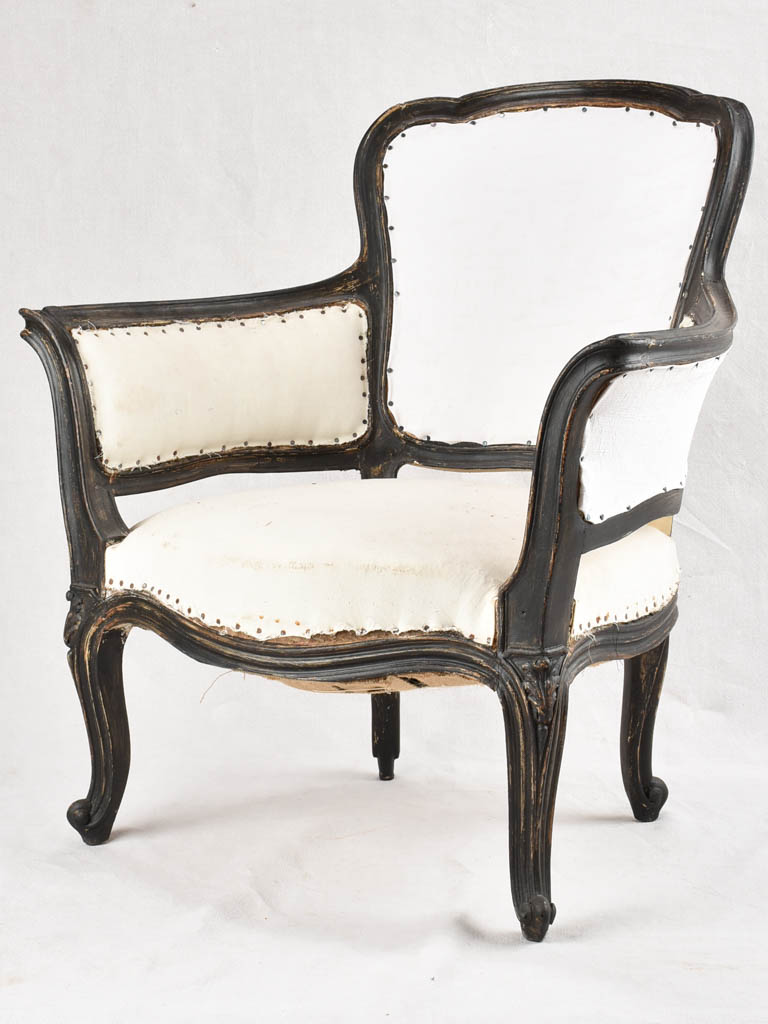 Pair of rustic Italian Louis XV style armchairs