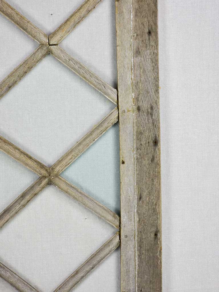 Salvaged 18th Century Louis XVI window - diamond pattern 19" x 41¾"