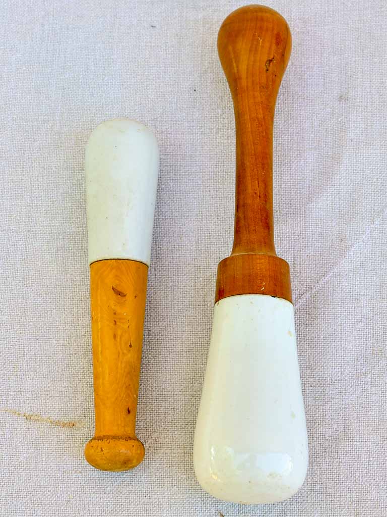Early 20th Century French mortar with two pestles