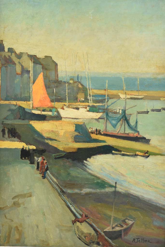 Normandy seascape Raymond Tellier (1897 - 1985) 30" x 23¼"