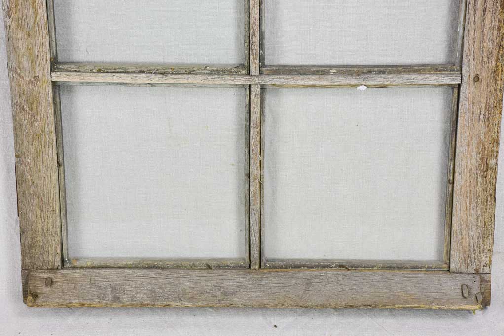Salvaged 18th Century Louis XVI window - 6 panes 37" x 24¾"