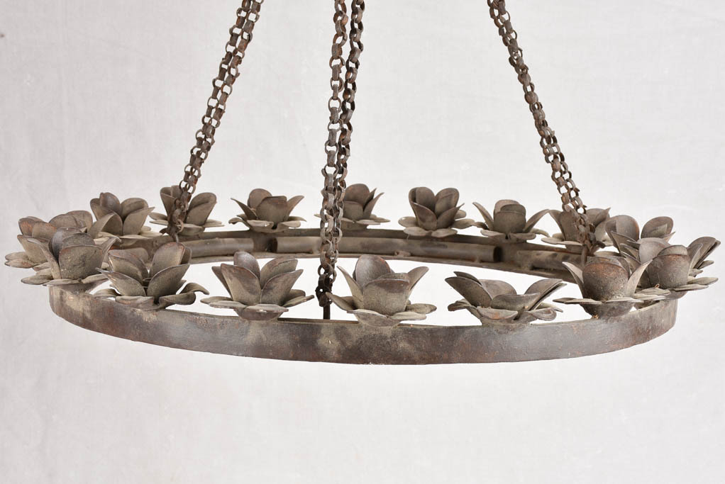 RESERVED AO Antique chandelier from a church 23¾"