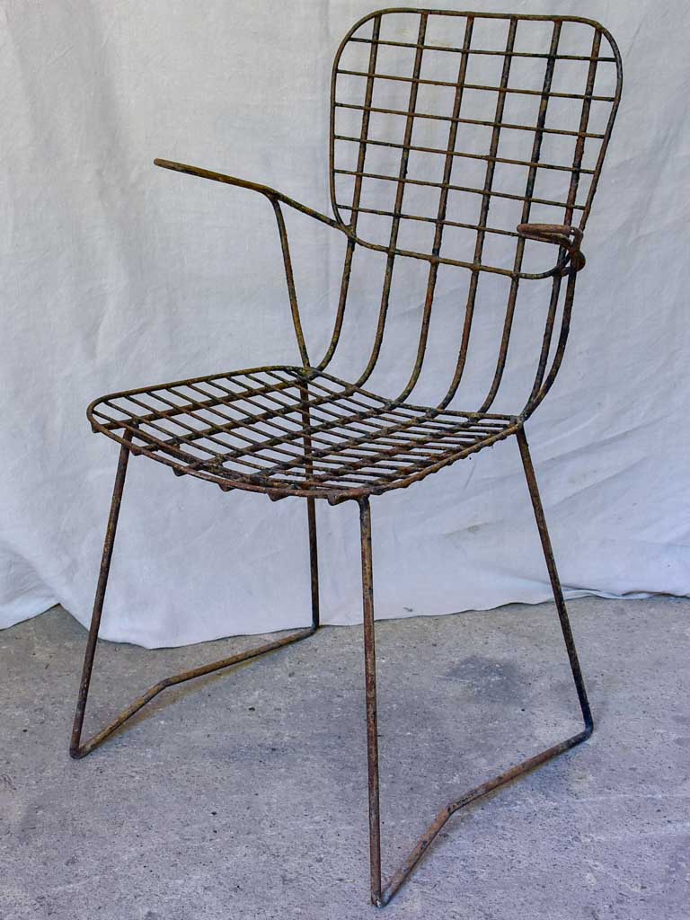 Pair of 1950's garden armchairs - Bertoia style