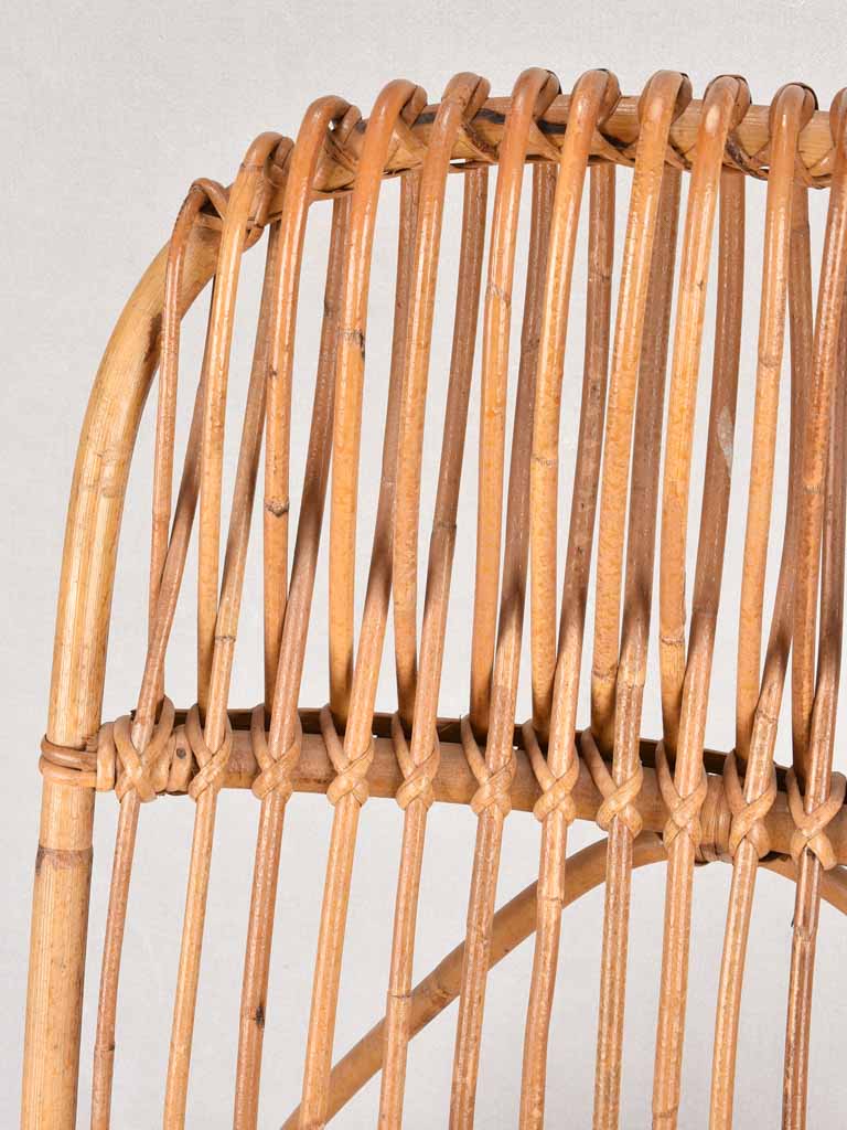 Large 1950s wicker armchair / rocking chair - Franco Albini