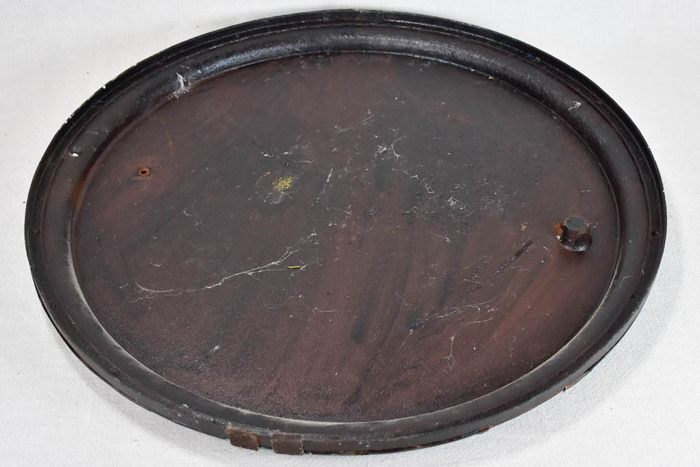 Antique French lid / table top - enamel cast iron 24¾"
