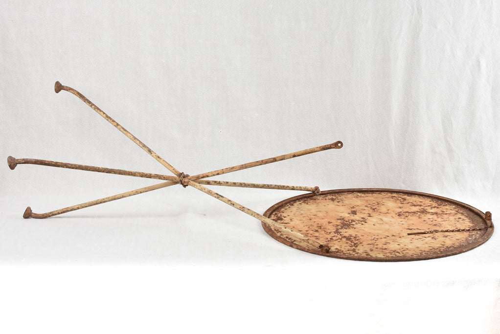 Unique rustic iron French table