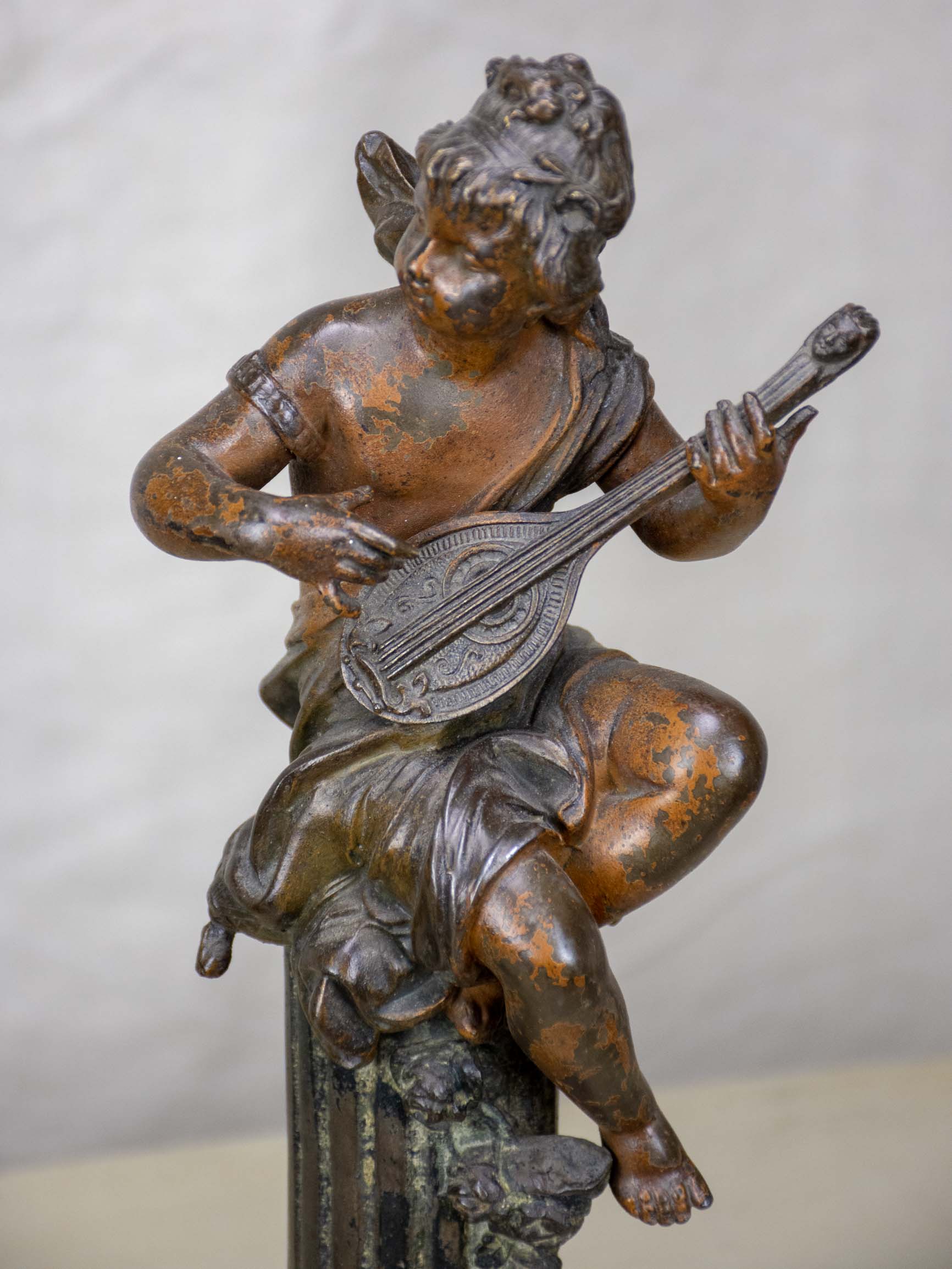 Impressively Detailed Antique French Angel Statues