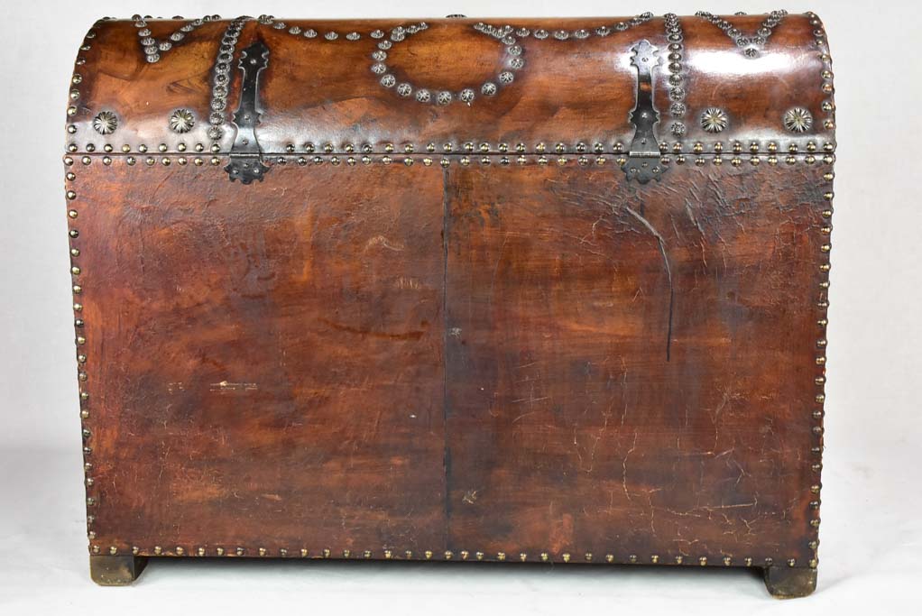 Rare leather travel commode / chest 1930's
