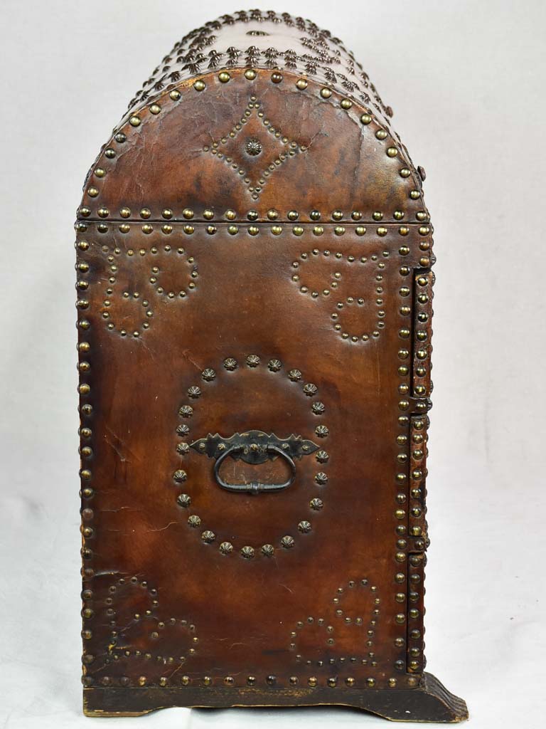 Rare leather travel commode / chest 1930's