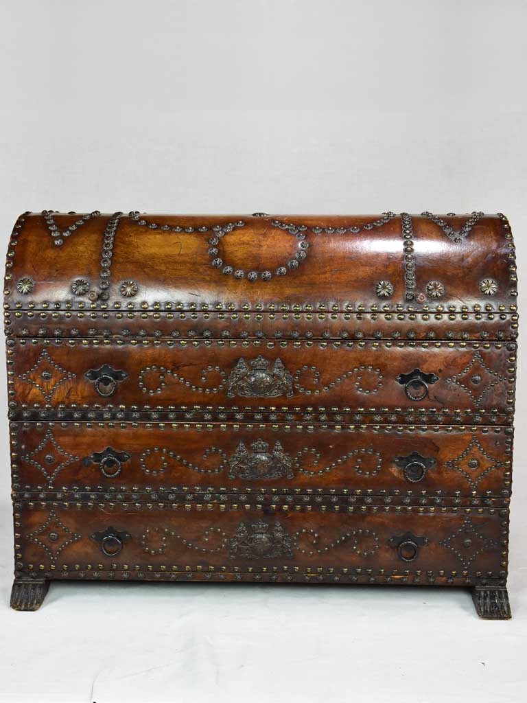 Rare leather travel commode / chest 1930's