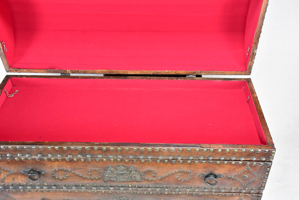 Rare leather travel commode / chest 1930's