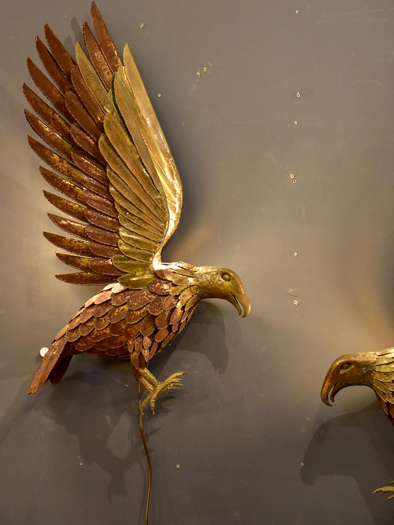 Pair of 1970's wall appliques - hawks