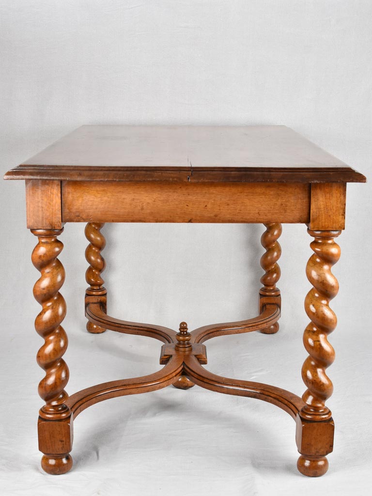 19th century walnut reading table from a library 51¼" x 30¾"