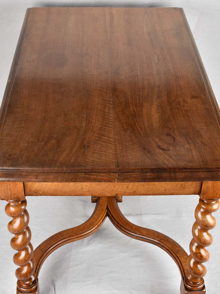 19th century walnut reading table from a library 51¼" x 30¾"