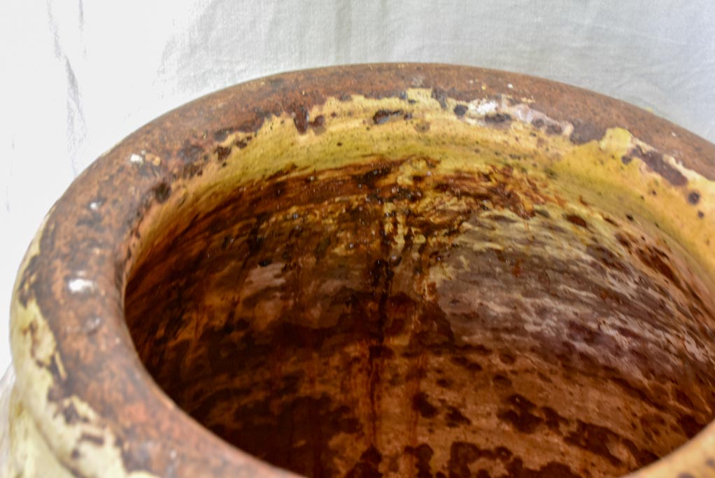 Two very large 18th Century Biot Jars with terracotta lids 41"